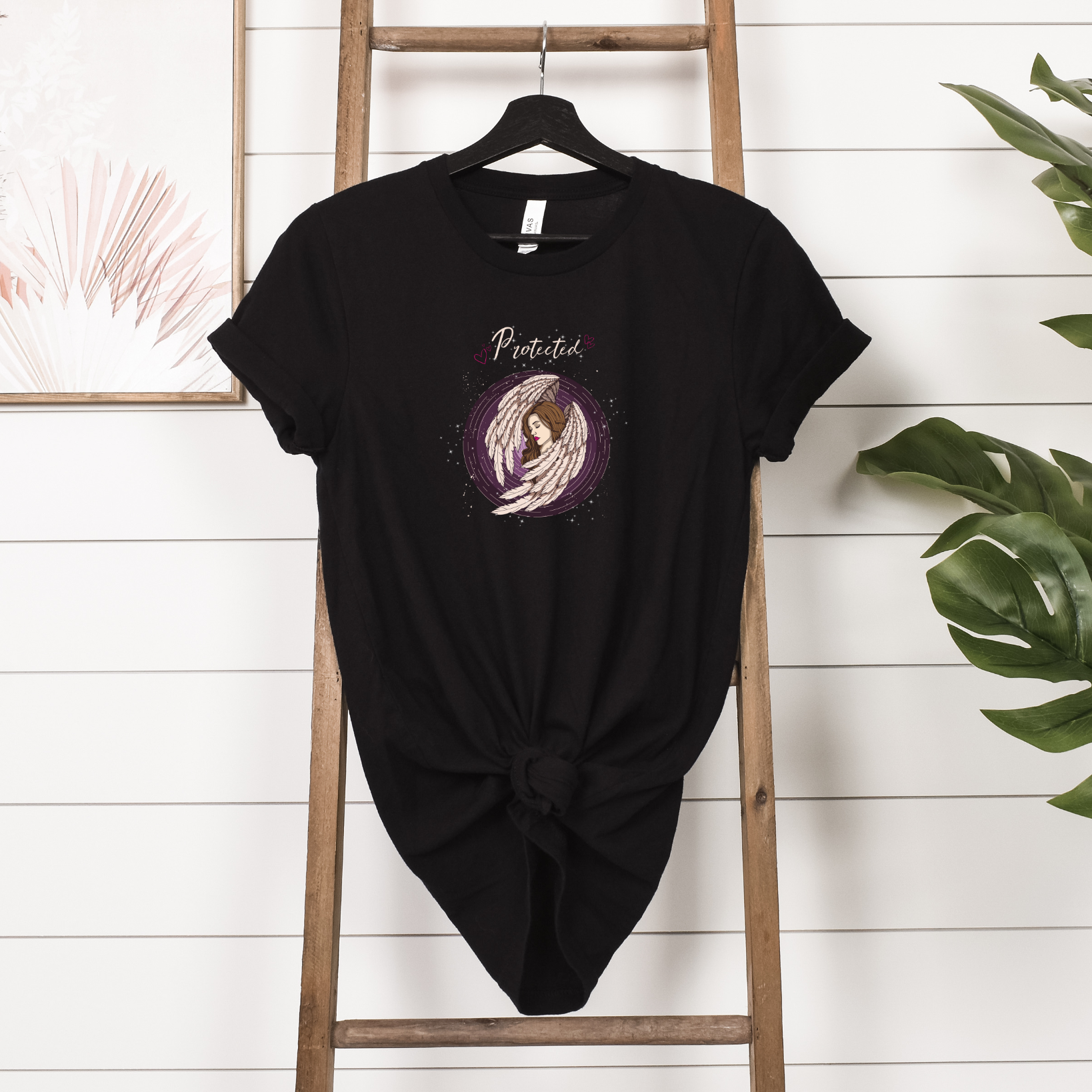 Story of Awakening Lifestyle Community Spirituality Relationships Love Light Meditation Oneness Earth Balance Healing Shop Store Charity Tree Nature Read Write T shirt Tops Tees Clothing Women Horoscope Organic Cotton Protected Guardian Angel Wings Quote