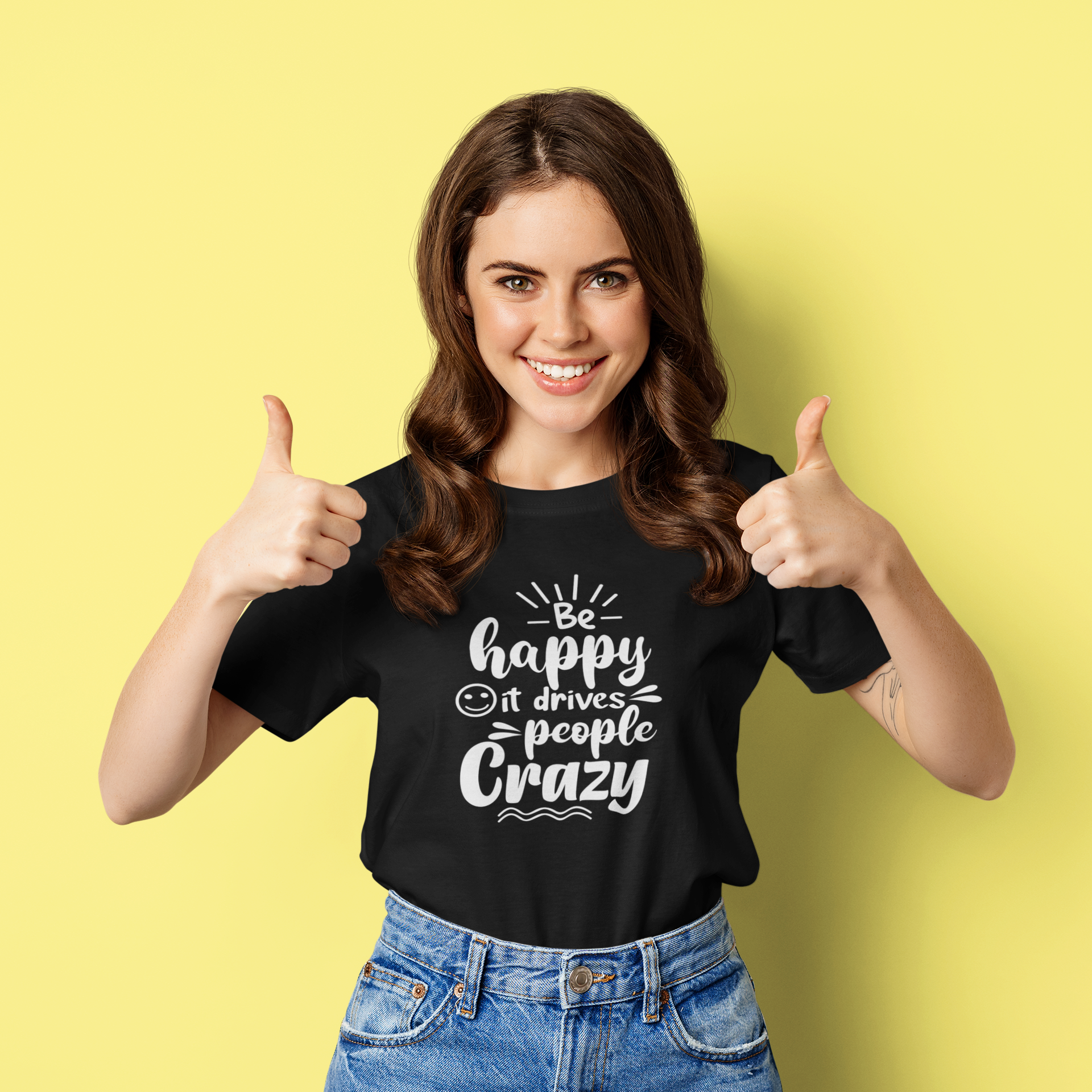 Story of Awakening Lifestyle Community Spirituality Relationships Love Light Meditation Oneness Earth Balance Healing Shop Store Charity Tree Nature Read Write T shirt Tops Tees Clothing Women Horoscope Organic Cotton Be Happy It Drives People Crazy Quote