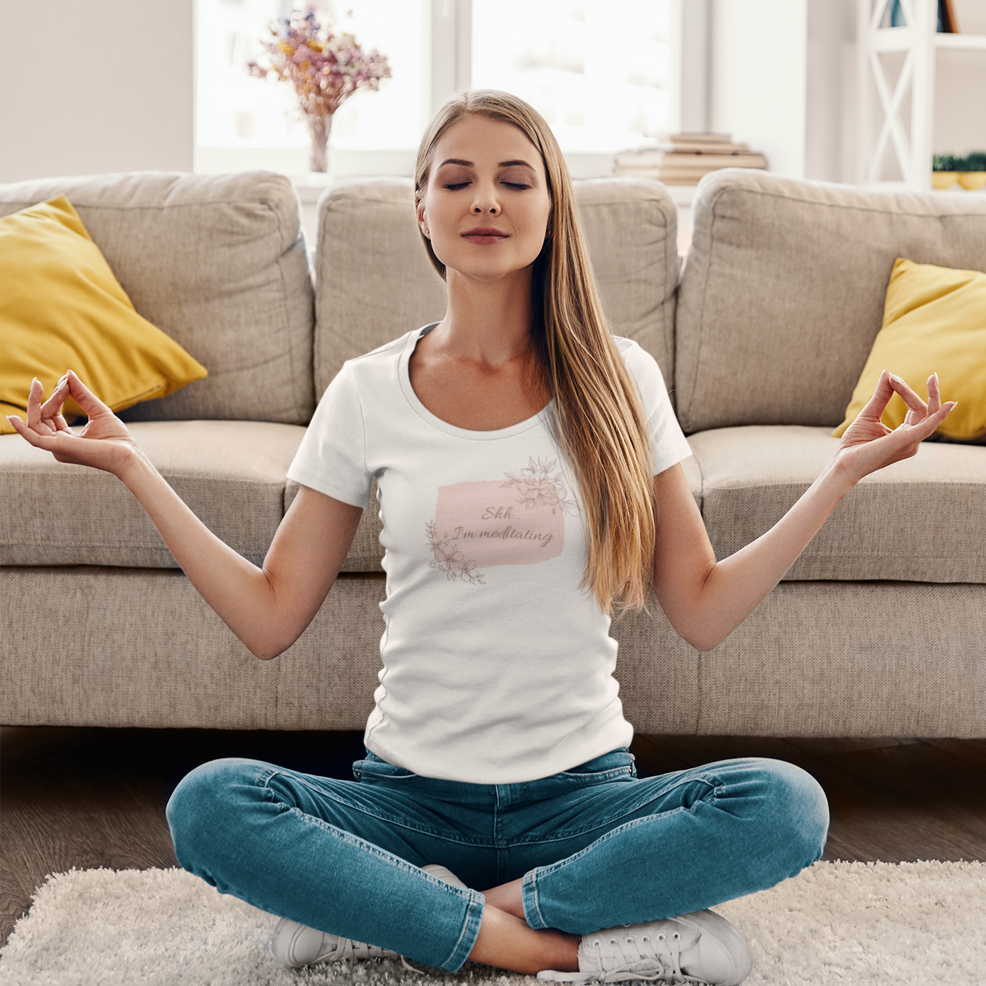Story of Awakening Lifestyle Community Spirituality Relationships Love Light Meditation Oneness Earth Balance Healing Shop Store Charity Tree Nature Read Write T shirt Tops Tees Clothing Women Horoscope Organic Cotton I Am Meditating Wellness Yoga Quote