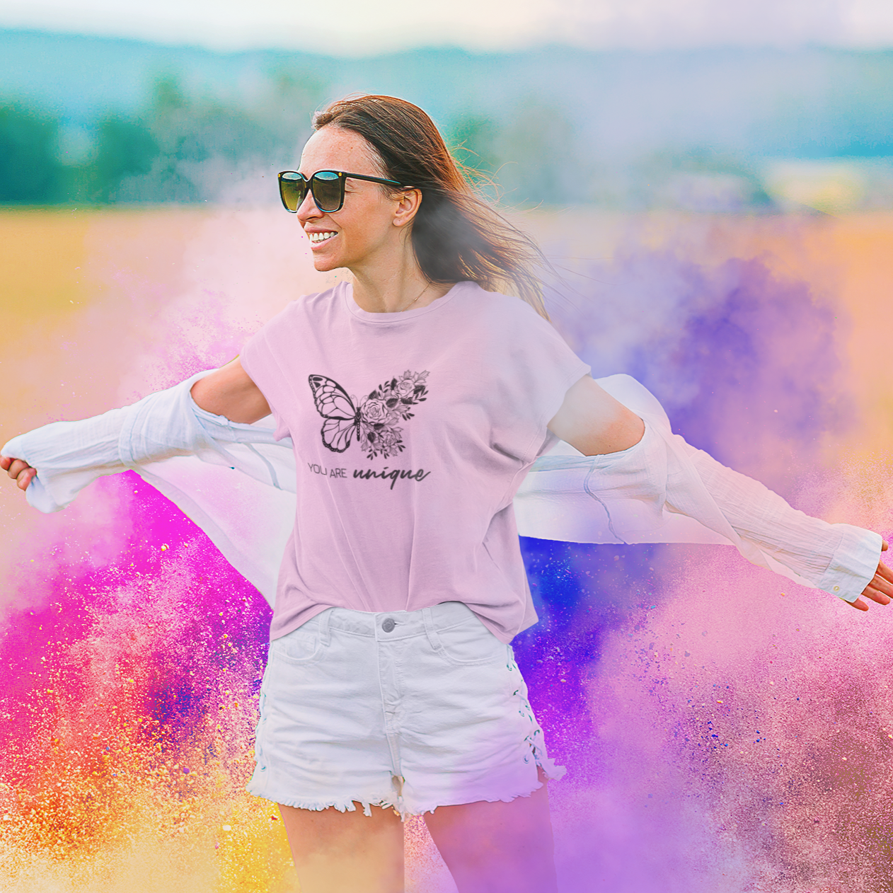 Story of Awakening Lifestyle Community Spirituality Relationships Love Light Meditation Oneness Earth Balance Healing Shop Store Charity Tree Nature Read Write T shirt Tops Tees Clothing Women Horoscope Organic Cotton You Are Unique Butterfly Quote