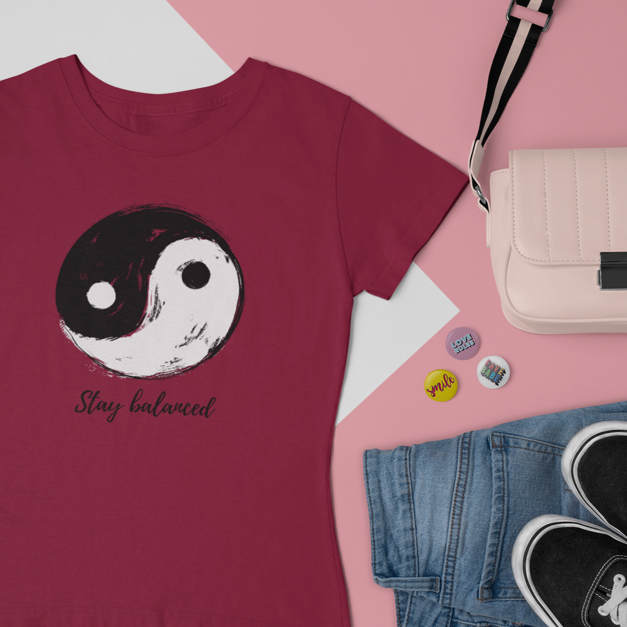 Story of Awakening Lifestyle Community Spirituality Relationships Love Light Meditation Oneness Earth Balance Healing Shop Store Charity Tree Nature Read Write T shirt Tops Tees Clothing Women Horoscope Stay Balanced Quote Yin Yang