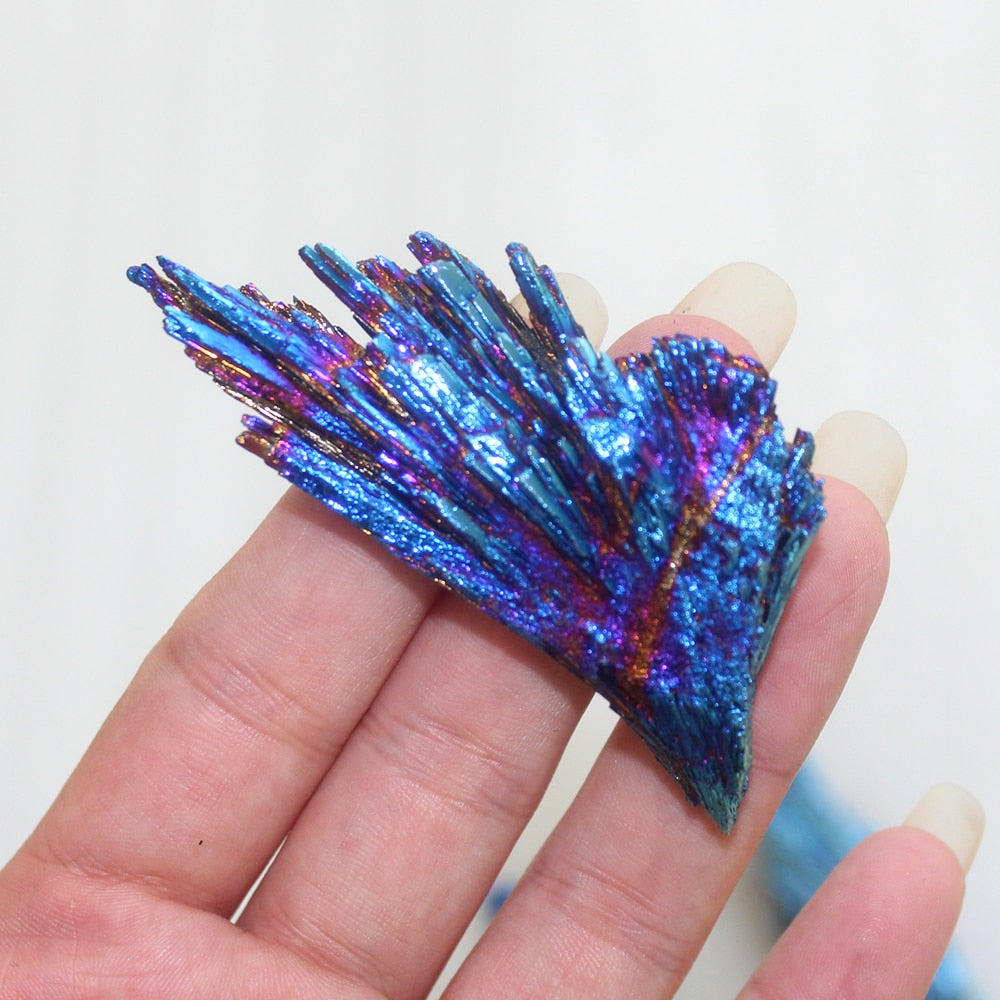 Story of awakening. Lifestyle store and community. Crystals and jewelry. Rainbow titanium quartz blue crystals. Energy clearing.