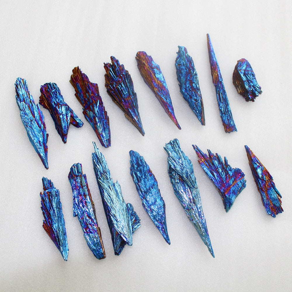 Story of awakening. Lifestyle store and community. Crystals and jewelry. Rainbow titanium quartz blue crystals. Energy clearing.