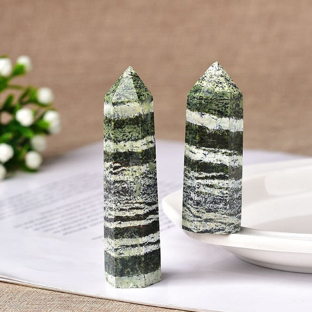 Story of awakening. Lifestyle store and community. Crystals and jewelry. Green Zebra Jasper.