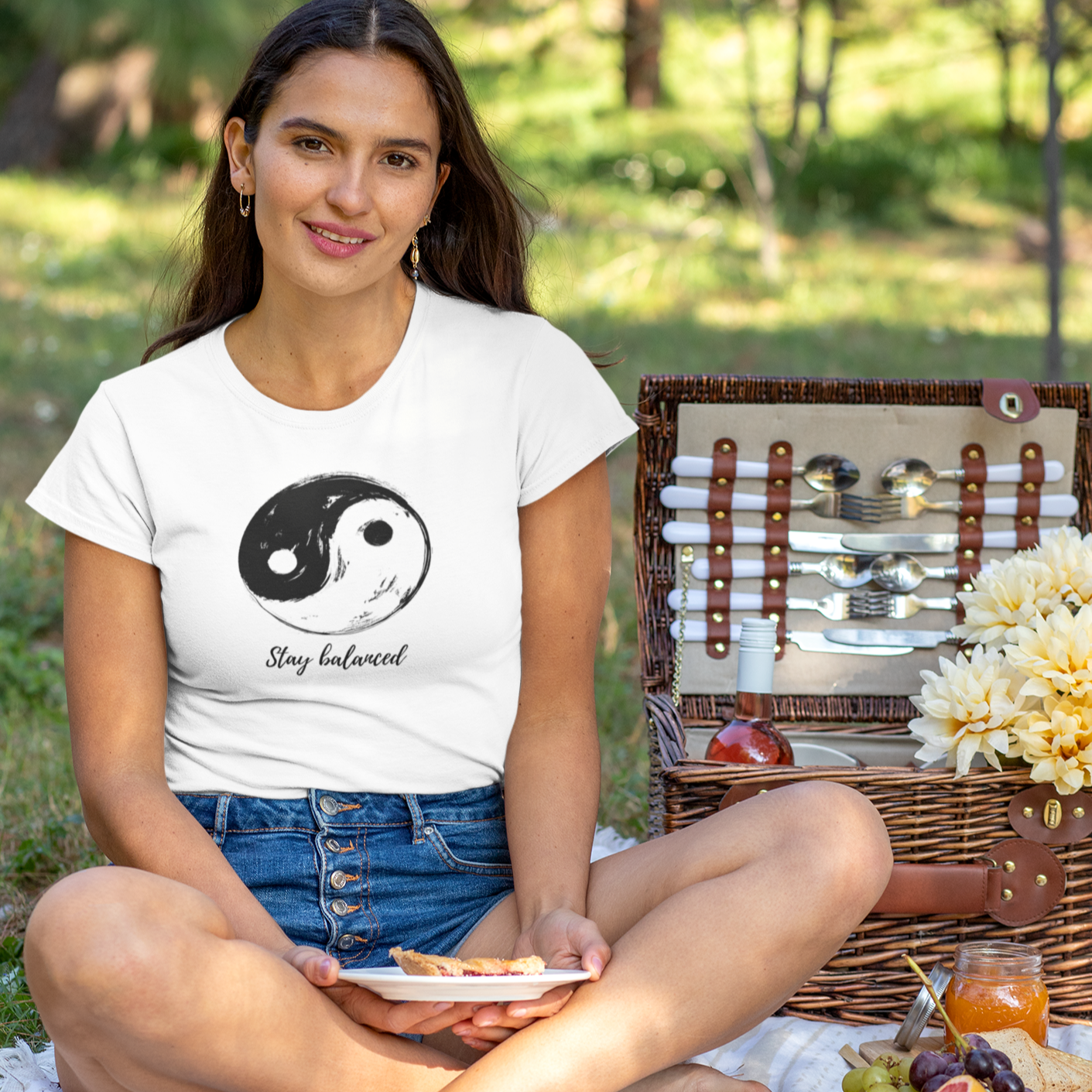 Story of Awakening Lifestyle Community Spirituality Relationships Love Light Meditation Oneness Earth Balance Healing Shop Store Charity Tree Nature Read Write T shirt Tops Tees Clothing Women Horoscope Stay Balanced Quote Yin Yang