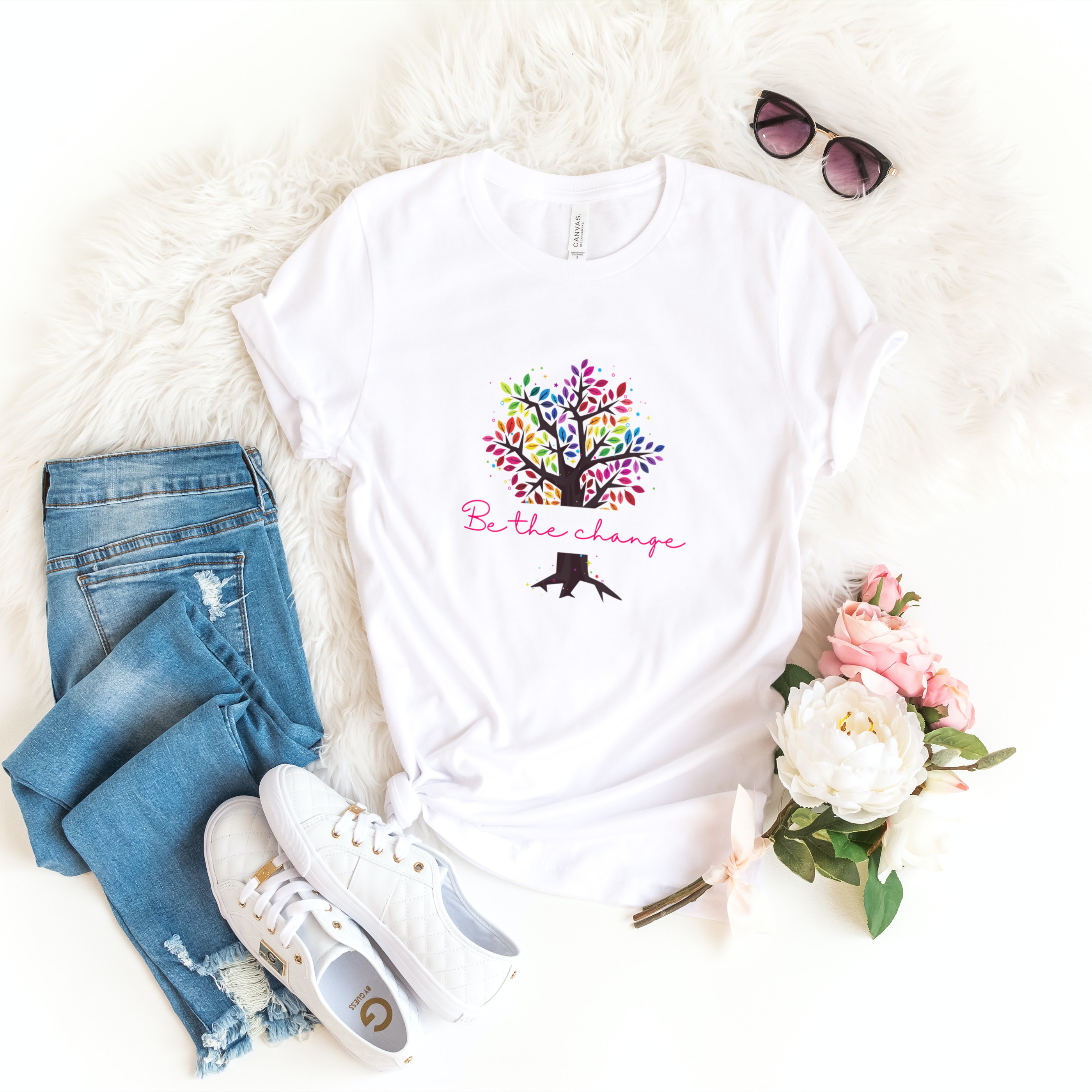 Story of Awakening Lifestyle Community Spirituality Relationships Love Light Meditation Oneness Earth Balance Healing Shop Store Charity Tree Nature Read Write T shirt Tops Tees Clothing Women Horoscope Be The Change Quote Colorful Tree Environment