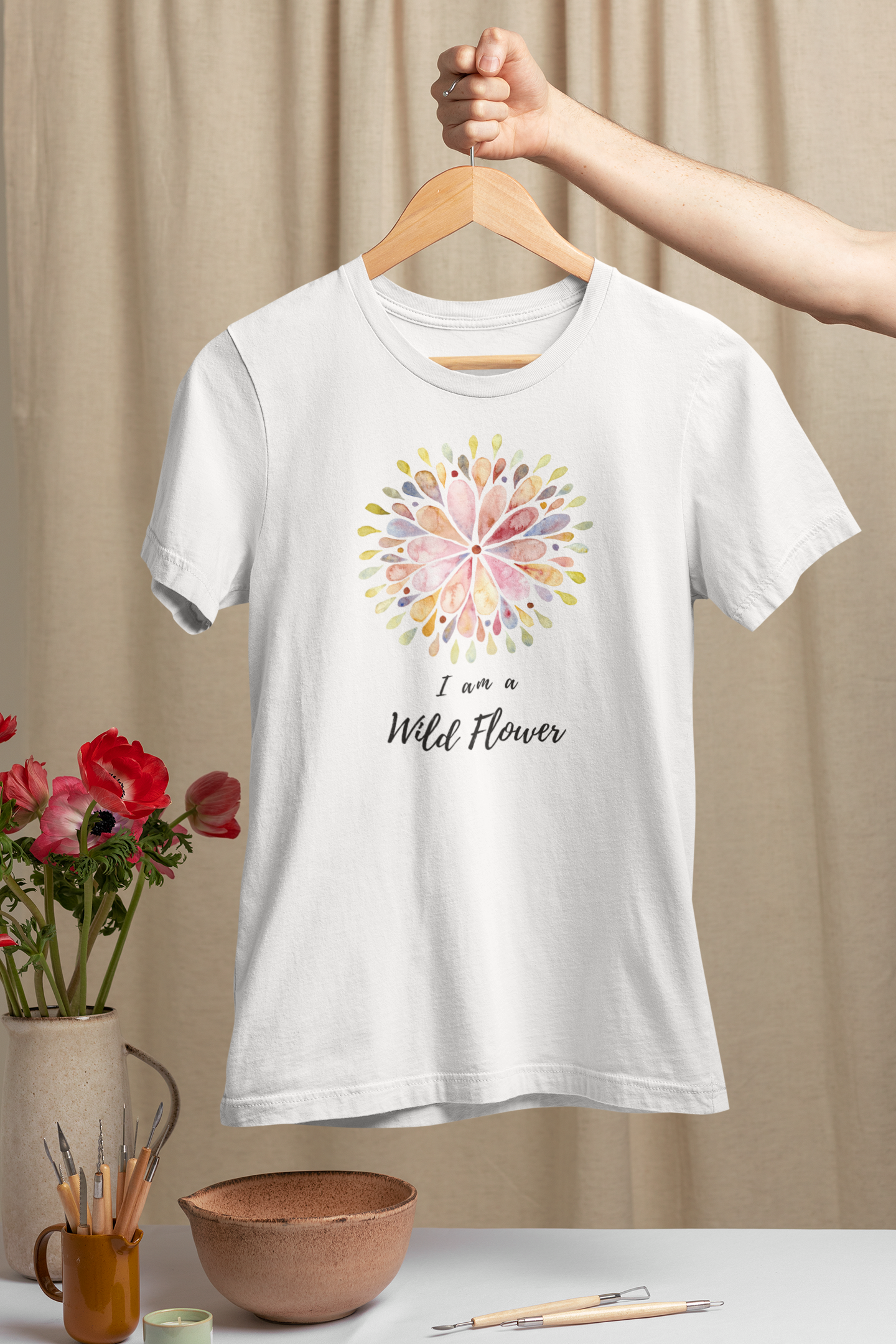 Story of Awakening Lifestyle Community Spirituality Relationships Love Light Meditation Oneness Earth Balance Healing Shop Store Charity Tree Nature Read Write T shirt Tops Tees Clothing Women Horoscope Organic Cotton I Am A Wild Flower Quote