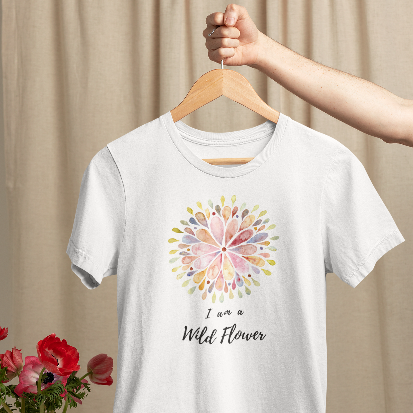 Story of Awakening Lifestyle Community Spirituality Relationships Love Light Meditation Oneness Earth Balance Healing Shop Store Charity Tree Nature Read Write T shirt Tops Tees Clothing Women Horoscope Organic Cotton I Am A Wild Flower Quote