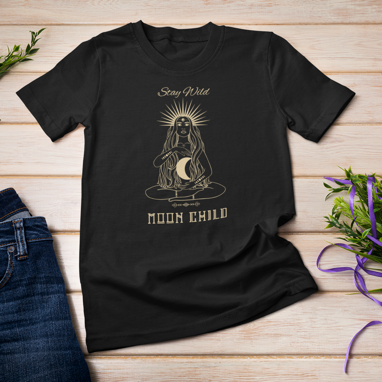 Story of Awakening Lifestyle Community Spirituality Relationships Love Light Meditation Oneness Earth Balance Healing Shop Store Charity Tree Nature Read Write T shirt Tops Tees Clothing Women Horoscope Organic Cotton Stay Wild Moon Child Wicca Witch Quote