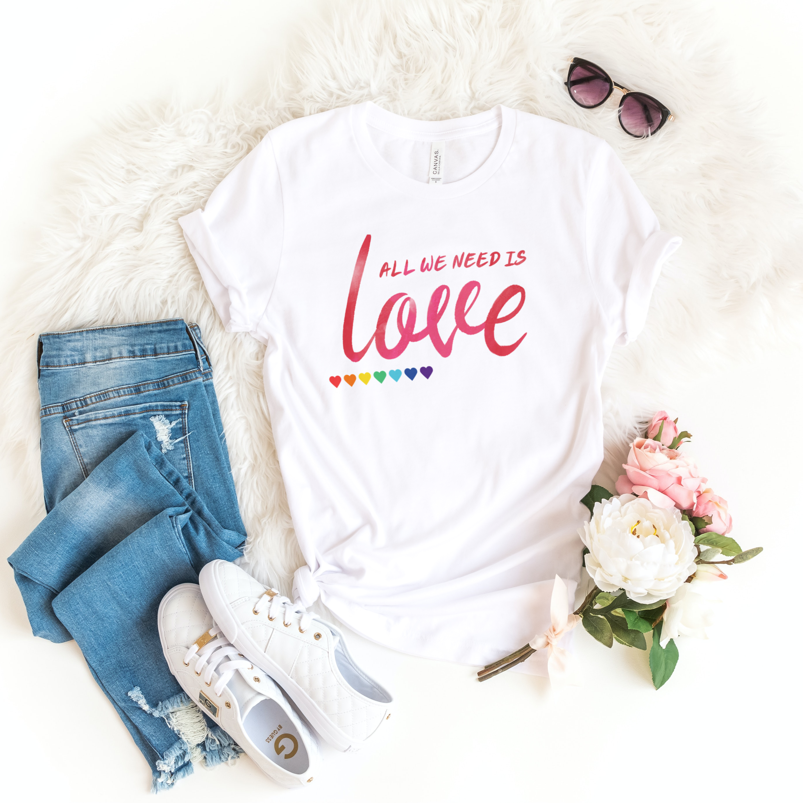 Story of Awakening Lifestyle Community Spirituality Relationships Love Light Meditation Oneness Earth Balance Healing Shop Store Charity Tree Nature Read Write T shirt Tops Tees Clothing Women Horoscope Organic All We Need Is Love LGBT Quote
