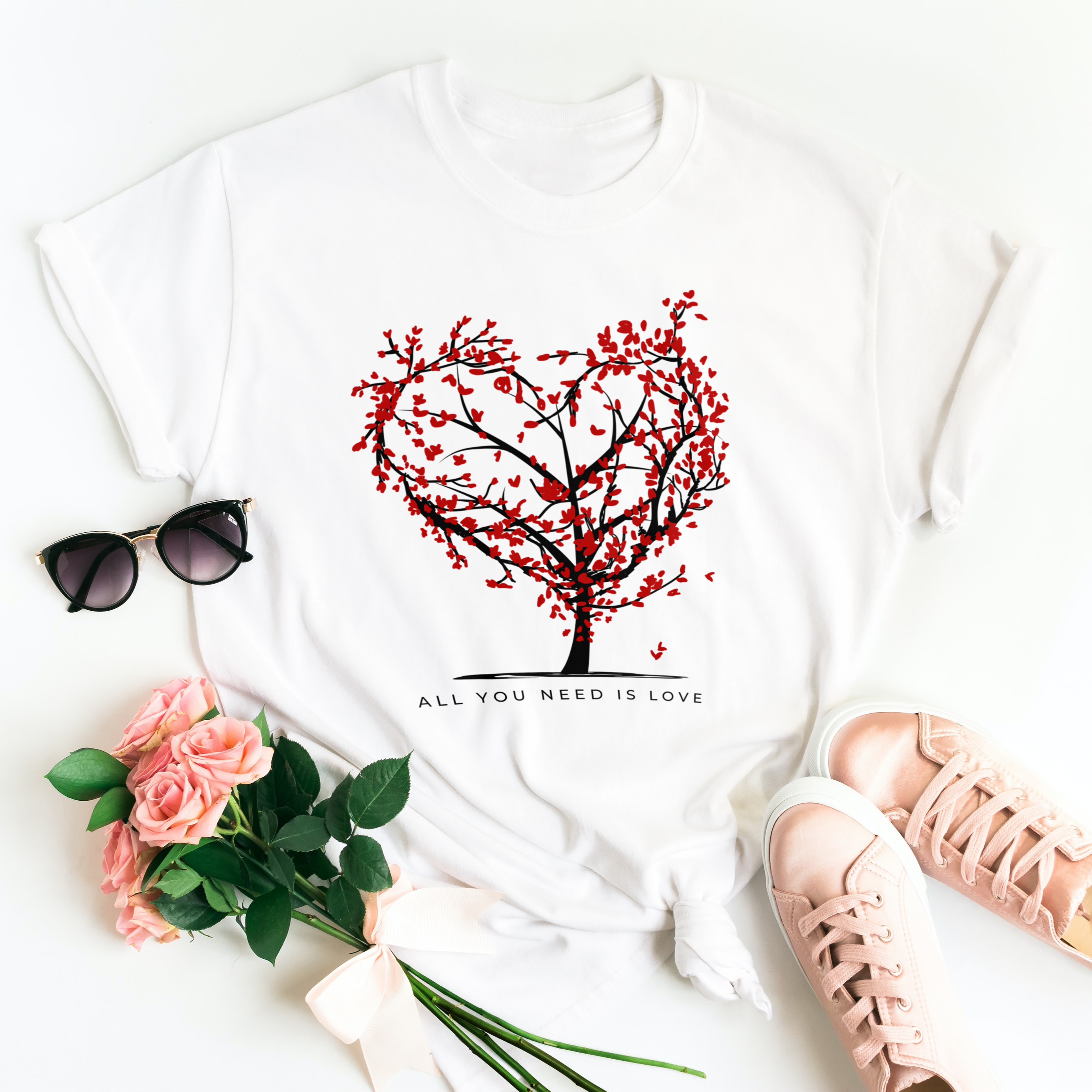 Story of Awakening Lifestyle Community Spirituality Relationships Love Light Meditation Oneness Earth Balance Healing Shop Store Charity Tree Nature Read Write T shirt Tops Tees Clothing Women Horoscope All you need is love quote Valentines Day 