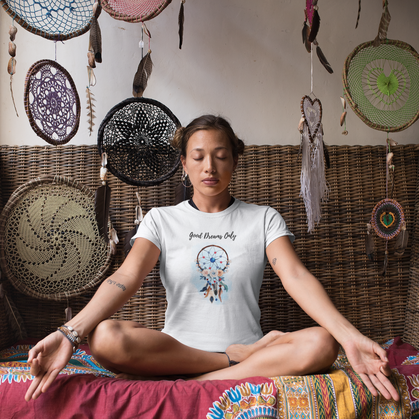 Story of Awakening Lifestyle Community Spirituality Relationships Love Light Meditation Oneness Earth Balance Healing Shop Store Charity Tree Nature Read Write T shirt Tops Tees Clothing Women Horoscope Organic Good Dreams Only Dream Catcher Quote