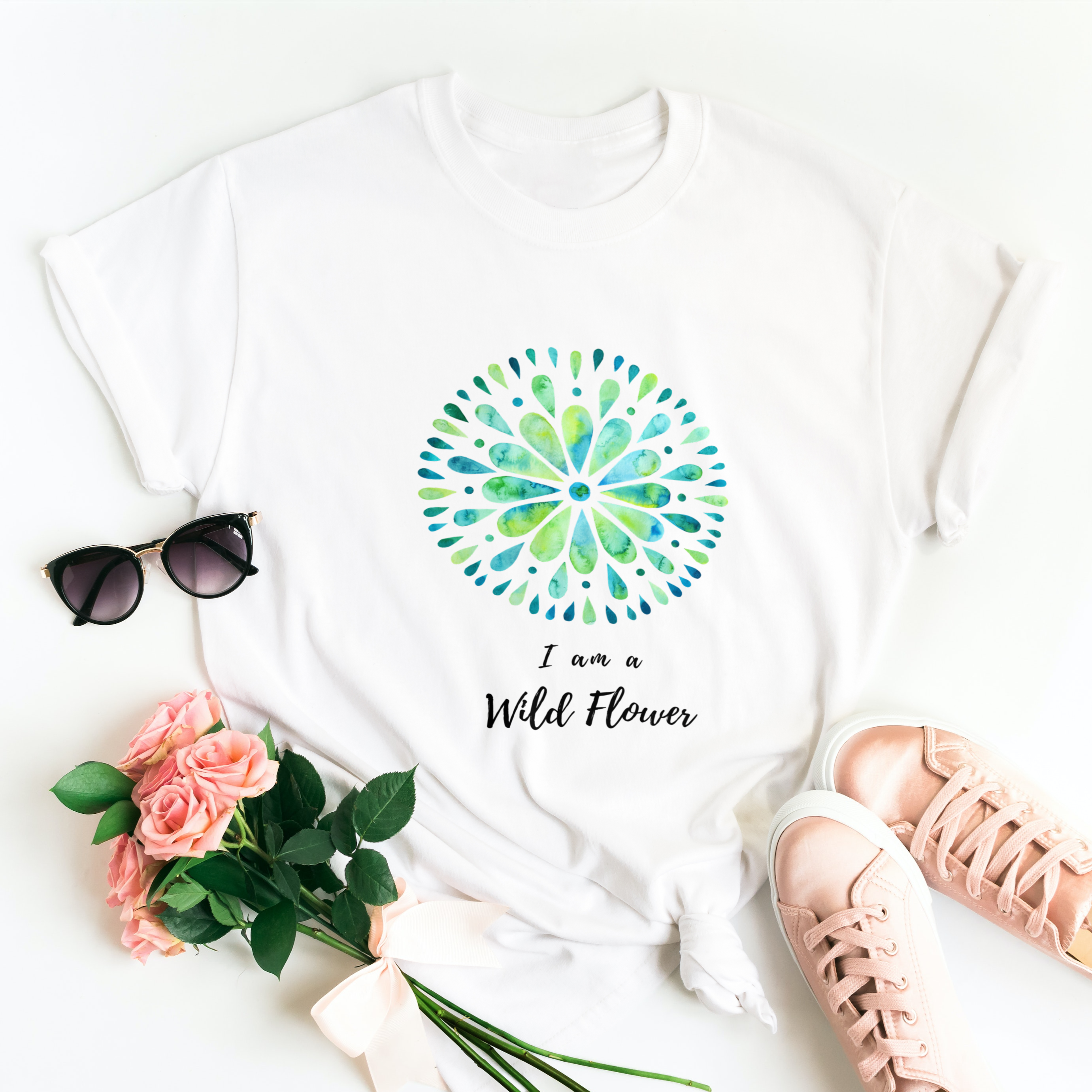 Story of Awakening Lifestyle Community Spirituality Relationships Love Light Meditation Oneness Earth Balance Healing Shop Store Charity Tree Nature Read Write T shirt Tops Tees Clothing Women Horoscope Organic I Am A Wild Flower Quote