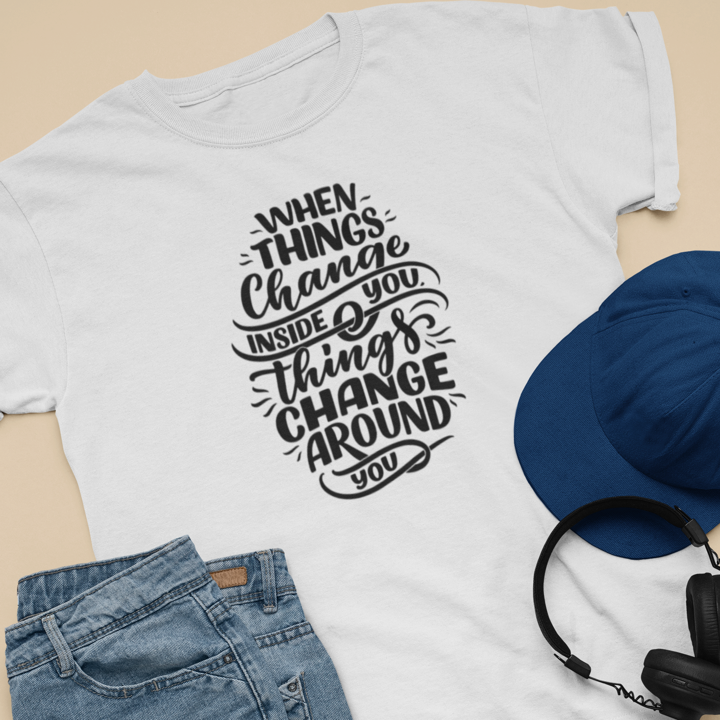 Story of Awakening Lifestyle Community Spirituality Relationships Love Light Meditation Oneness Earth Balance Healing Shop Store Charity Tree Nature Read Write T shirt Tops Tees Clothing Women Horoscope Organic Cotton When Things Change Inside You Change Around You Quote
